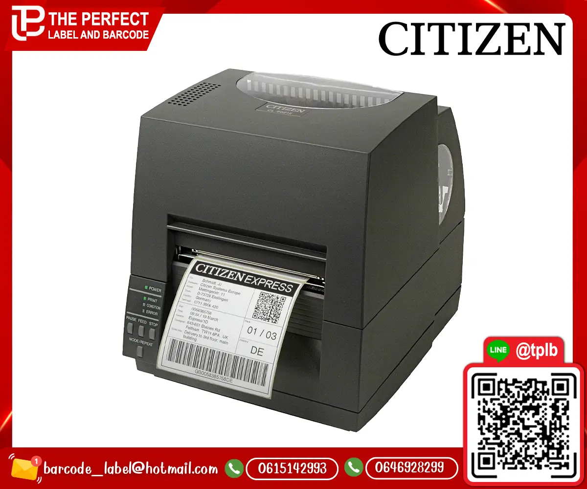 เครื่องพิมพ์สติ๊กเกอร์บาร์โค้ด Citizen รุ่น CL-S621