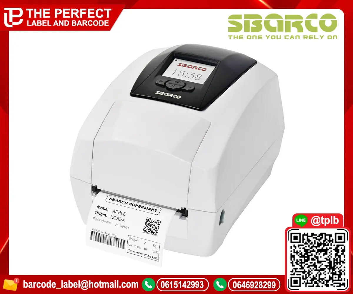 เครื่องพิมพ์บาร์โค้ด Sbarco รุ่น T4C 300 dpi