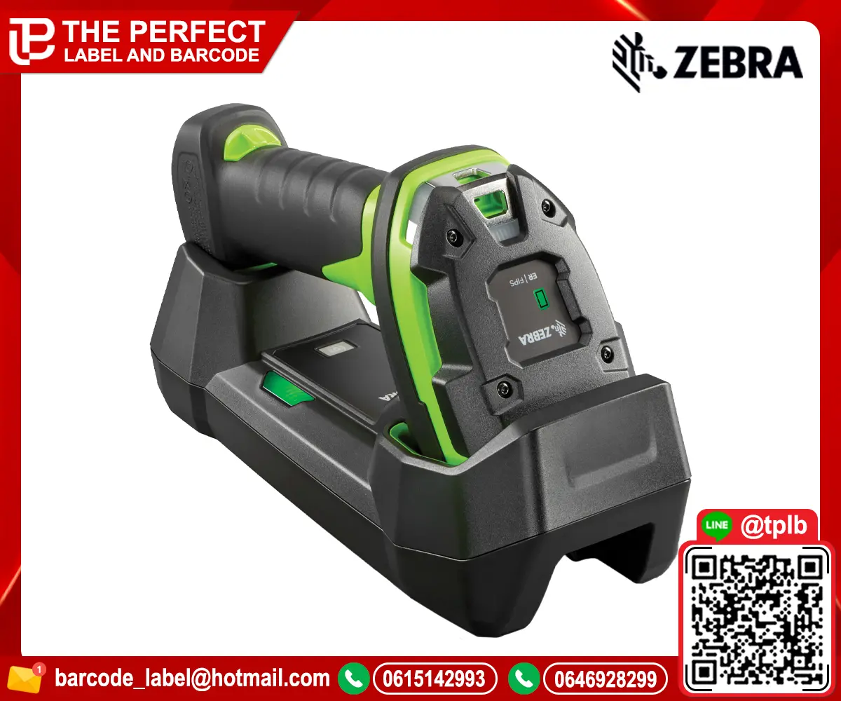 เครื่องอ่านบาร์โค้ด Zebra รุ่น LI3608-ER ไร้สาย