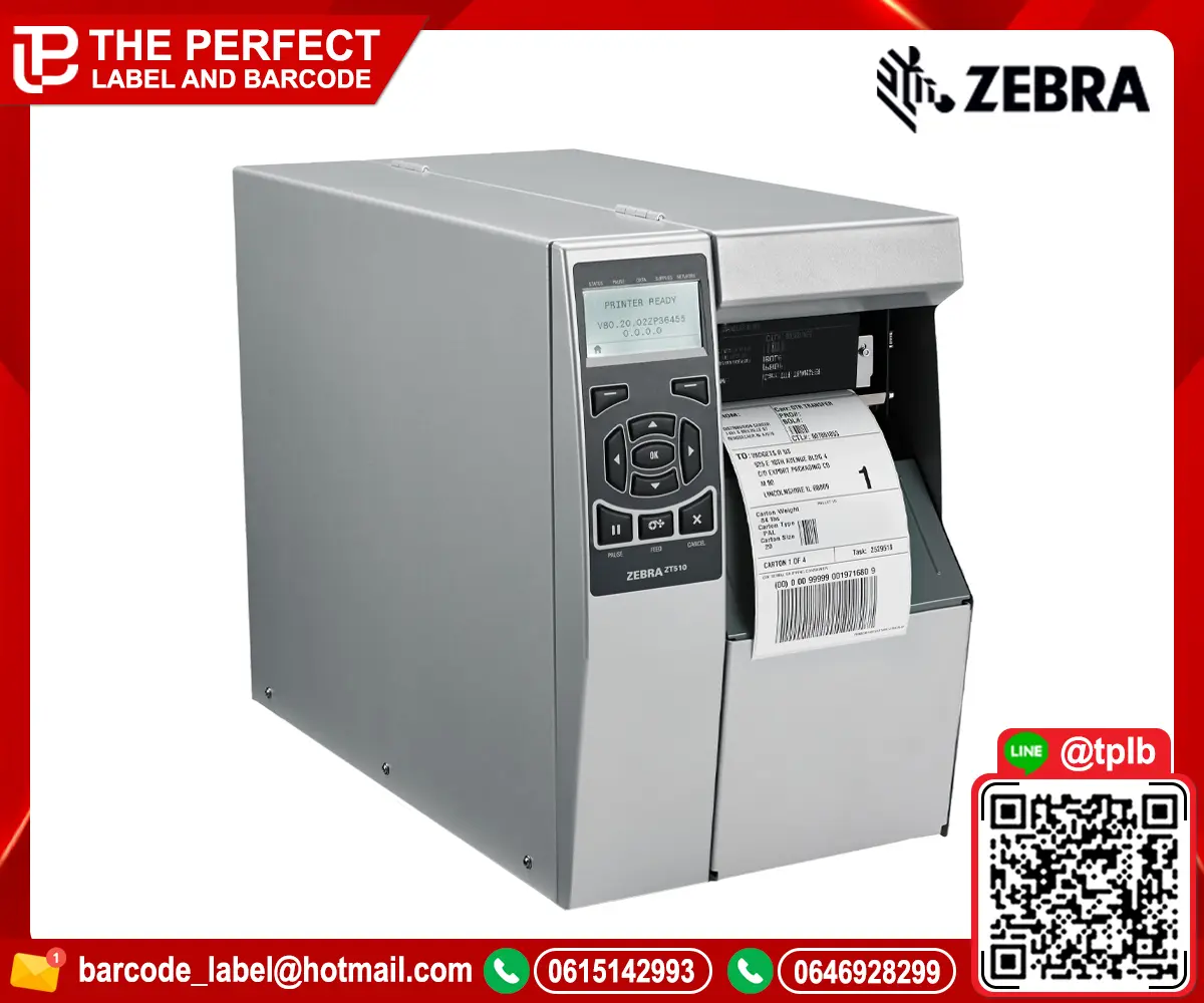 เครื่องพิมพ์สติ๊กเกอร์บาร์โค้ด Zebra รุ่น ZT510