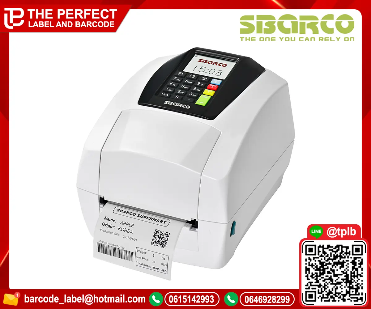 เครื่องพิมพ์บาร์โค้ด Sbarco รุ่น T4CK 203 dpi