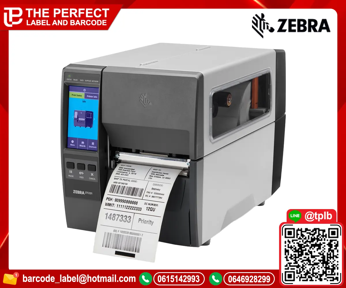 เครื่องพิมพ์สติ๊กเกอร์บาร์โค้ด Zebra รุ่น ZT231